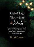 Zakelijke nieuwjaarskaart dennentakjes goud sterren 2026 3