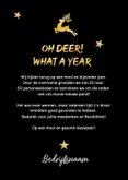 Zakelijke terugblik kerstkaart oh deer what a year 3