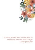 Zomaarkaart groetjes met vrolijke bos bloemen  3