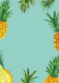 Zomer verjaardag feest ananas Achterkant