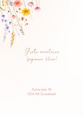 Zomers geboortekaartje met gemengde bloemen aquarel 2