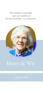 Dankbetuiging langwerpig