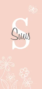 Geboorte initialen vlinder bloemen