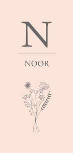 Geboortekaartje bloemen letter meisje