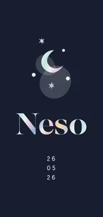 Geboortekaartje maantje en sterren holografisch