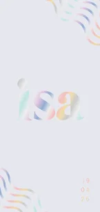 Geboortekaartje met abstracte lijnen en holografisch folie