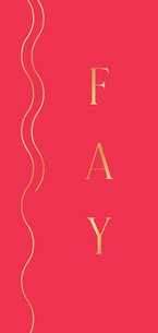 Geboortekaartje modern minimalistisch goud wave