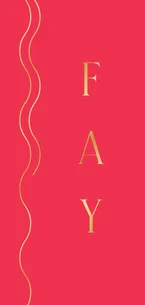 Geboortekaartje modern minimalistisch goud wave