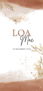 Geboortekaartje | Terra watercolor