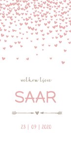 Hartjesregen roze staand