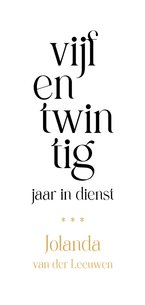 Jubileum 25 medewerker typografisch