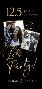 Jubileumfeest 12,5 jaar getrouwd party goud foto