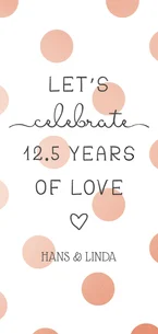 Jubileumkaart 'Let's celebrate 12,5 years of love' 