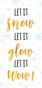 Kerst en Nieuwjaar let it snow met foto