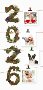 Kerstkaart 2026 natuur collage