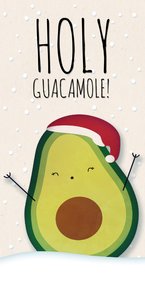 Kerstkaart langwerpig Holy Guacamole! It's Christmas!