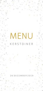 Kerstkaart menukaart voor een sfeervol kerstdiner