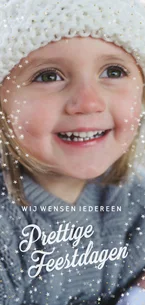 Kerstkaart met kader van sterretjes en gouden stipjes