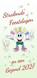 Kerstkaart stralende feestdagen en een gezond 2027