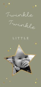 Kerstkaart twinkle twinkle little star 