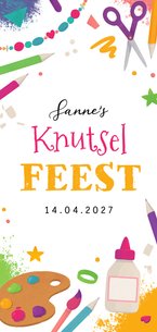 Kinderfeestje knutselen verf lijm kralen creatief