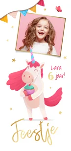 Kinderfeestje meisje eenhoorn unicorn slingers sterretjes