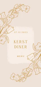 Menukaart voor de kerst romantisch stijlvol