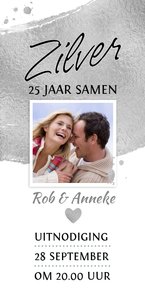 Mooie uitnodiging voor 25-jarig zilveren jubileum