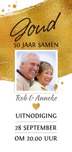 Mooie uitnodiging voor 50-jarig gouden jubileum