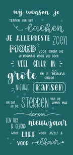 Nieuwjaarskaart - Een blij & gezond nieuwjaar - Kleur