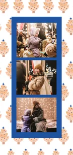 Photobooth kerstkaart met modern kerstboompje