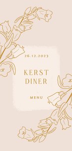 Romantisch stijlvolle menukaart voor de kerst 