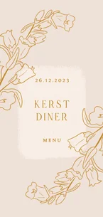 Romantisch stijlvolle menukaart voor de kerst 