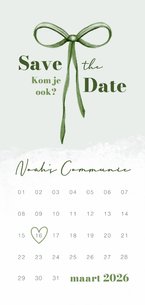 Save the date kalender communie communiefeest kruis unisex