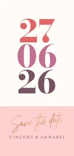 Save the date minimalistisch kleurrijk