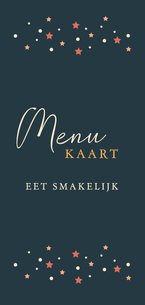 Stijlvolle kerst menukaart met kerststerren