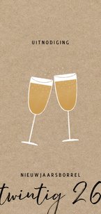 Stijlvolle nieuwjaarsborrel twintig24 uitnodiging 