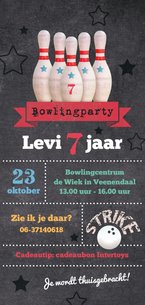 Uitnodiging bowlingparty feestje