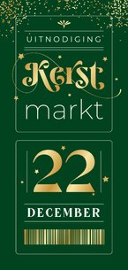 Uitnodiging kerstmarkt zakelijk bedrijf bedankt medewerkers