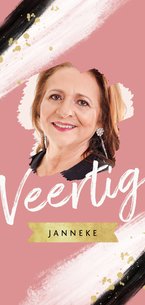  Uitnodiging verjaardag vrouw verf stijlvol hip