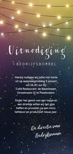 Uitnodigingskaart bedrijfsborrel