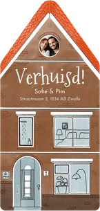 Verhuiskaart jaren 30 woning huisvorm 