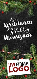 Zakelijk kersttakken logo rood