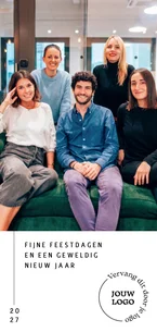 Zakelijke kerstkaart grote foto en logo