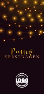 Zakelijke kerstkaart met sfeerlichtjes op de achtergrond