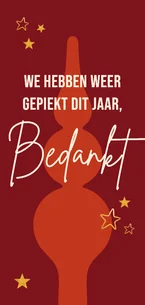 Zakelijke kerstkaart we hebben weer gepiekt dit jaar