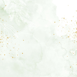 Communiekaart lief groene waterverf met blaadjes Achterkant