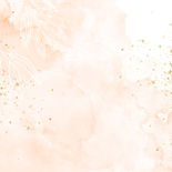 Communiekaart lief roze waterverf met blaadjes Achterkant