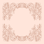 Geboortekaartje botanische bloemen in lijn Achterkant