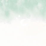 Geboortekaartje draakje waterverf sterren groen goud Achterkant